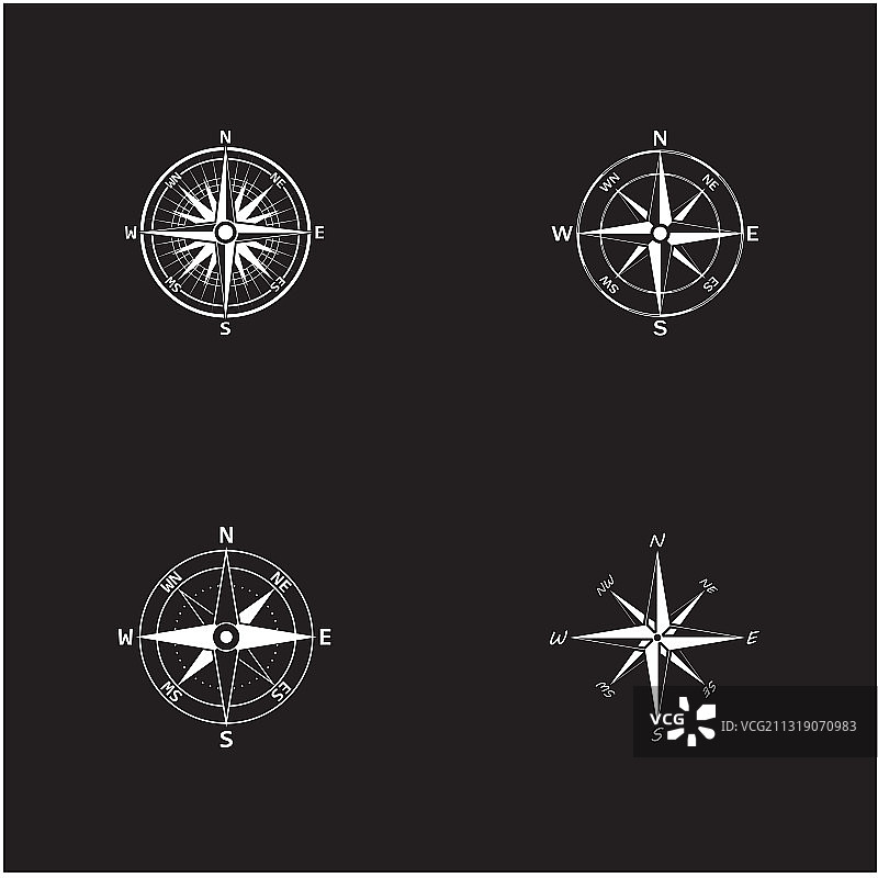 罗盘标志和符号图片素材