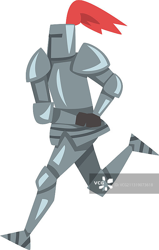 奔跑的中世纪骑士战士图片素材