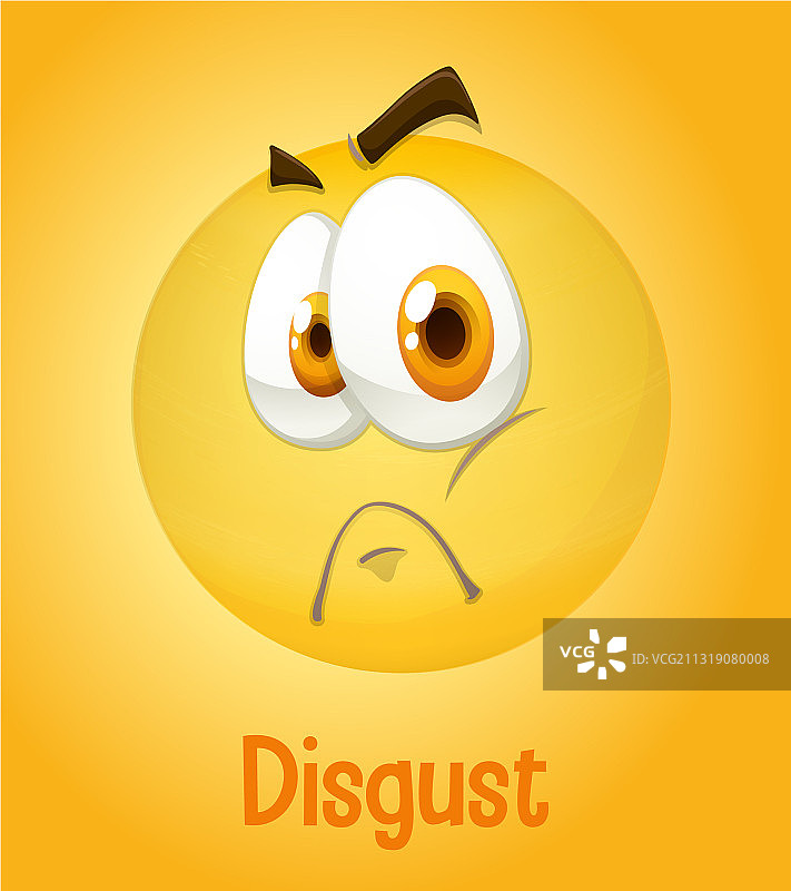 带有描述的厌恶表情符号图片素材