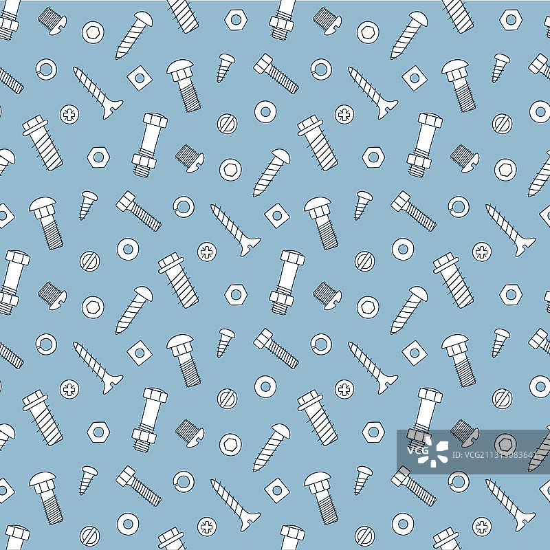 螺栓螺钉紧固件无缝图案图片素材