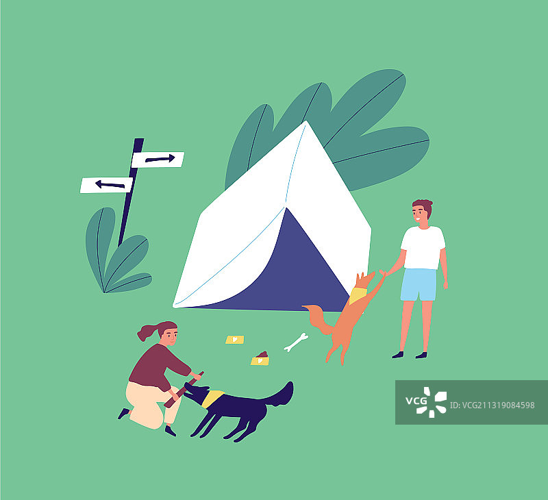 夏季户外露营家庭度假图片素材