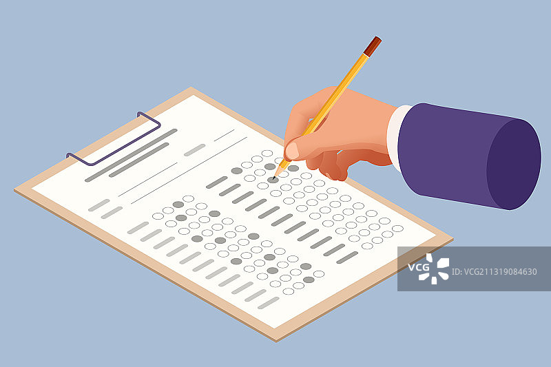 学生填写考试答案图片素材