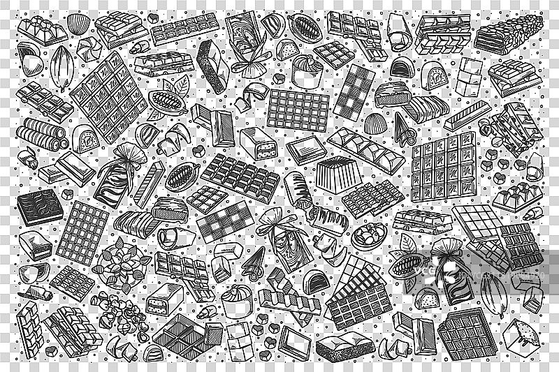 巧克力涂鸦合集图片素材