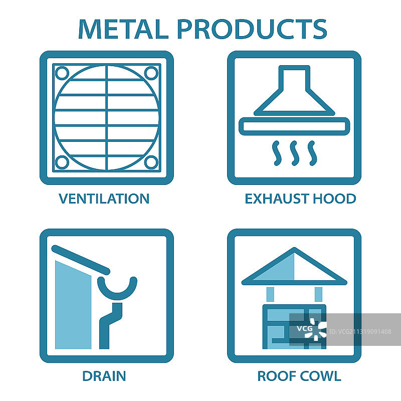 家用金属制品图标集图片素材