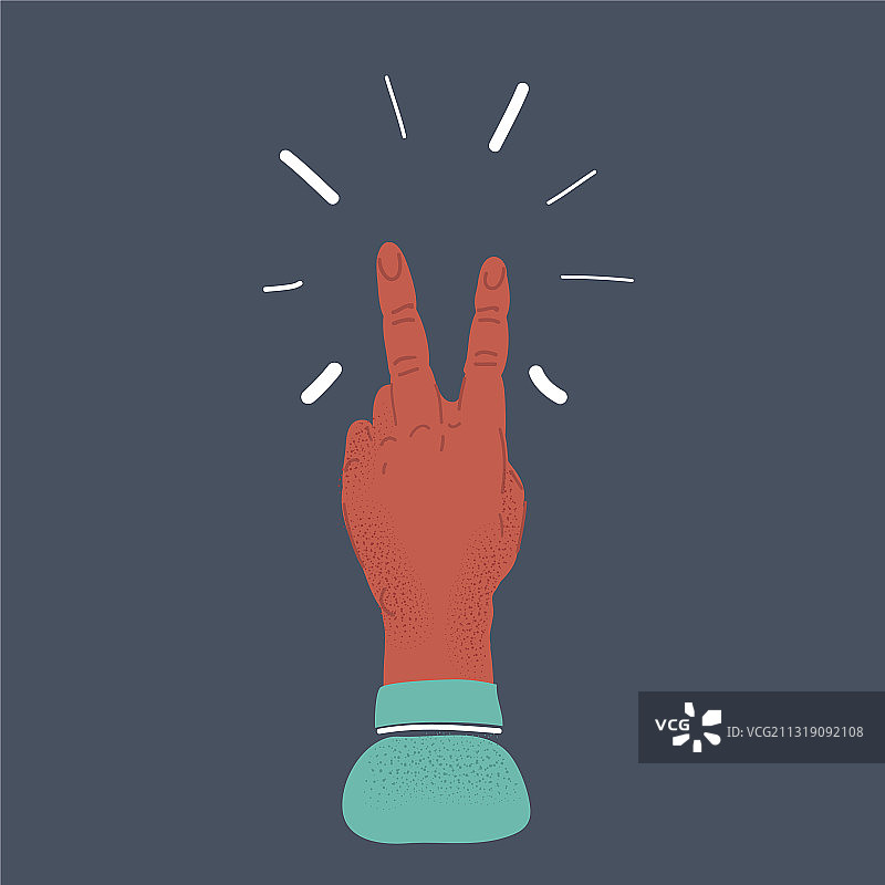 人手伸出两根手指图片素材