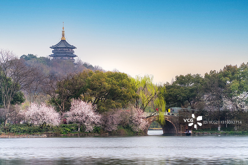 西湖春天图片素材