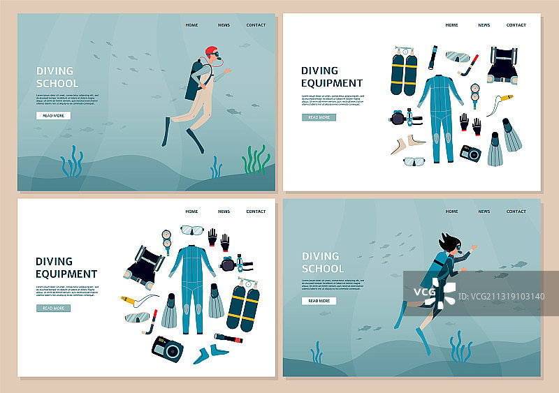 潜水学校网站banner图片素材