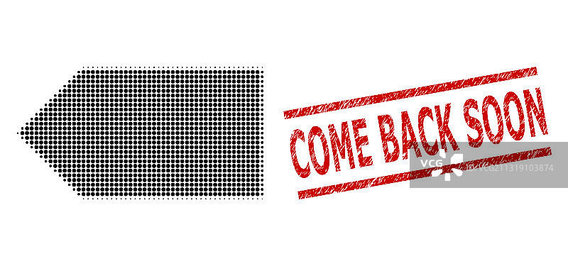 纹理“欢迎再来”印章和半色调图片素材