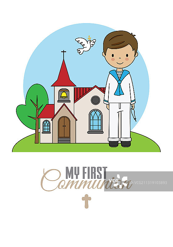 我的第一次圣餐男孩图片素材