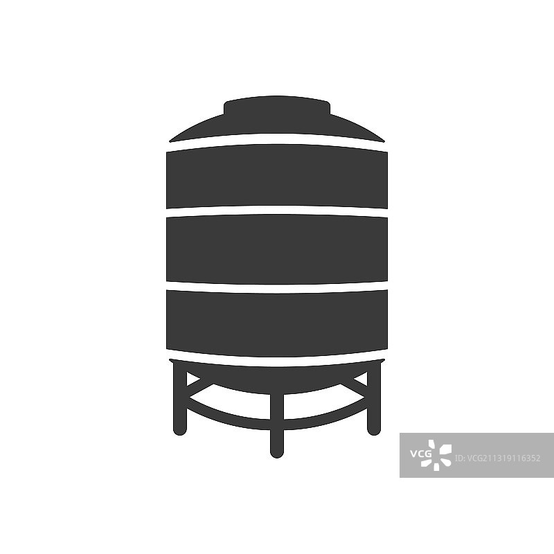 白色背景上的水箱图标图片素材