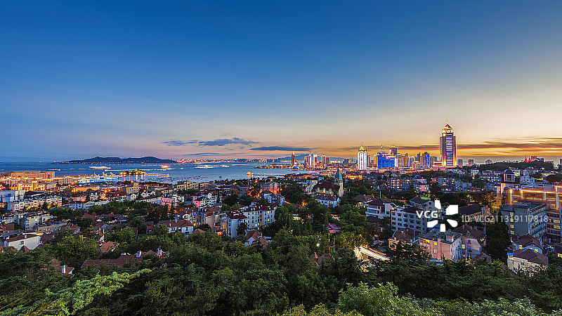 青岛海滨夜色美图片素材