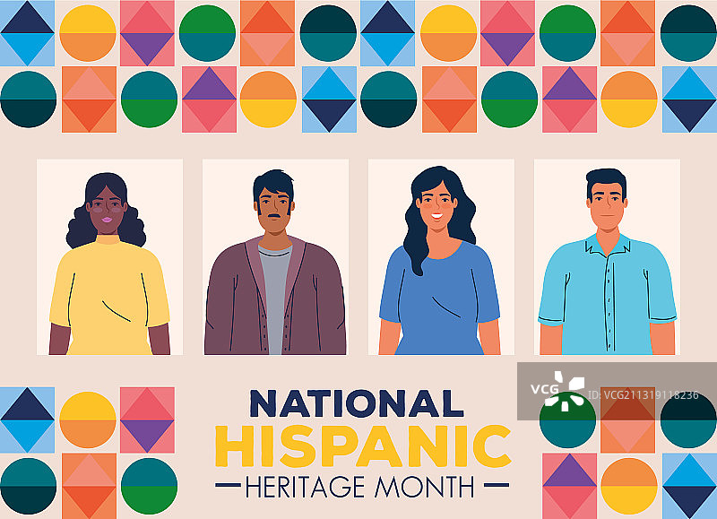 多元族裔的西班牙裔传统月图片素材