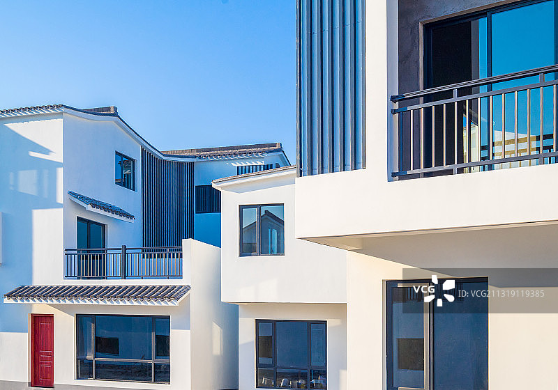 宁波象山青莱村新农村建筑图片素材