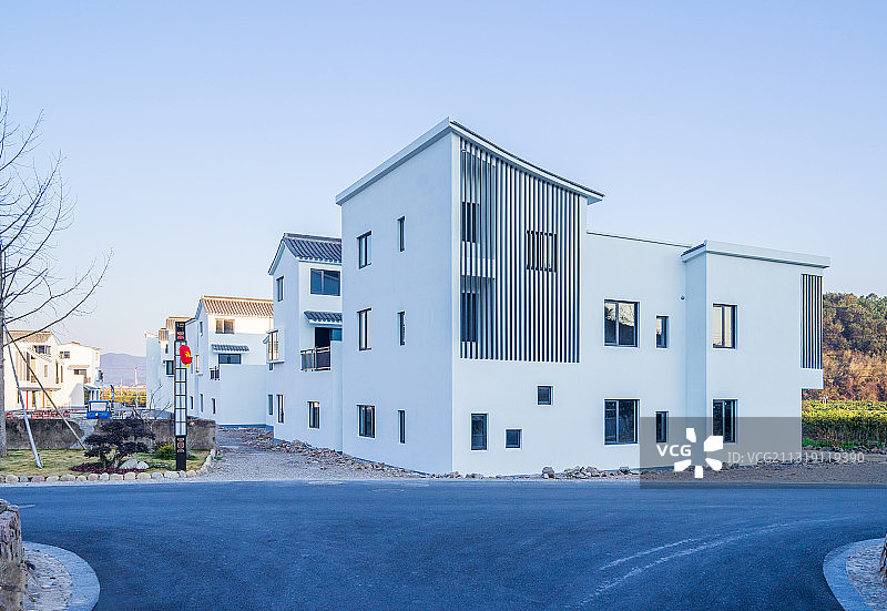 宁波象山青莱村新农村建筑图片素材