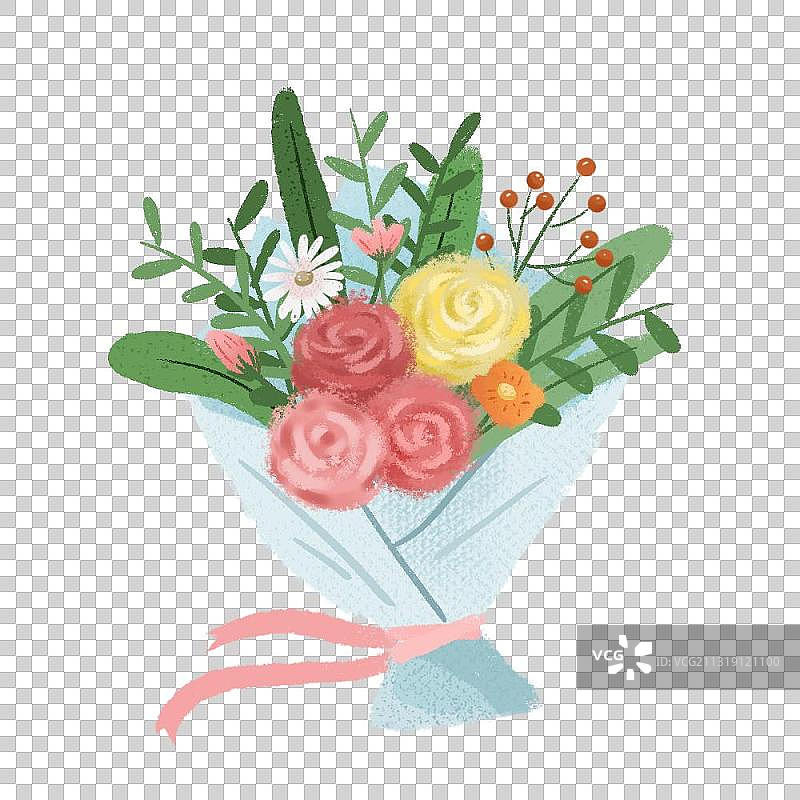 春季的一束花朵图片素材