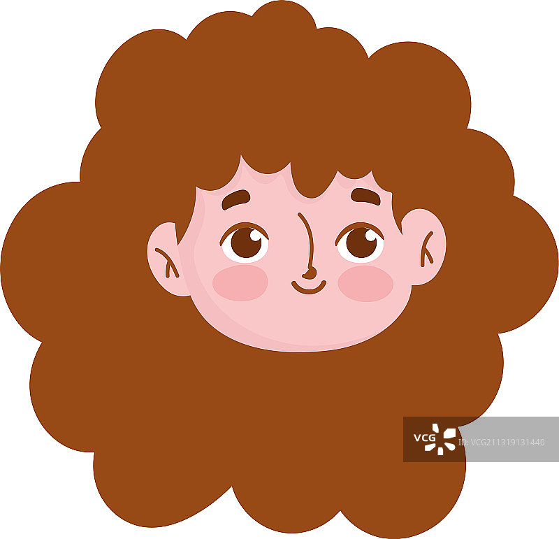 深色头发的年轻女子面部特写图片素材