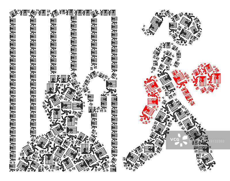 青少年司法拼贴自递归图片素材