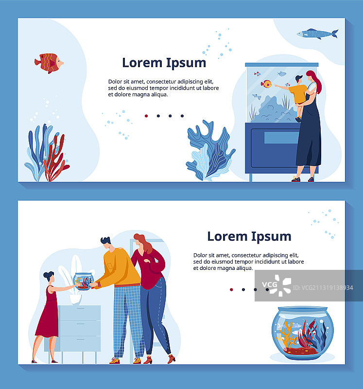 卡通扁平风格宠物店套装图片素材