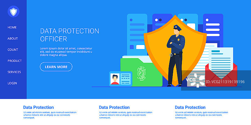 数据保护卡通网络图片素材