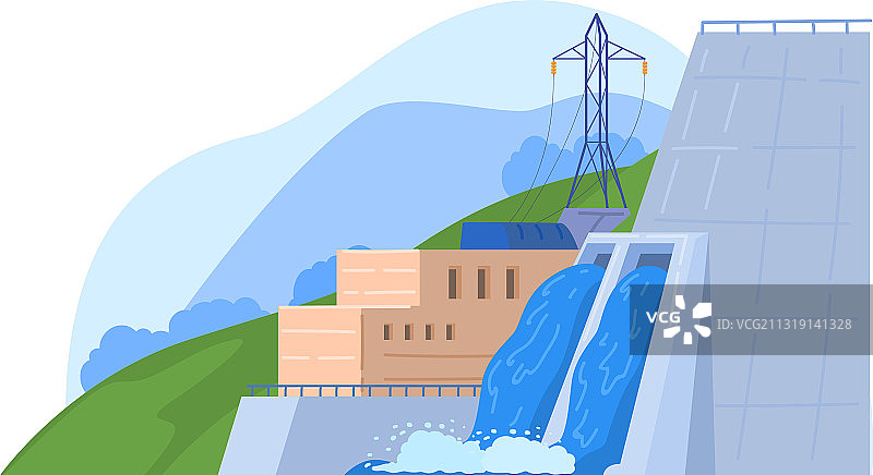 工厂水电站图片素材