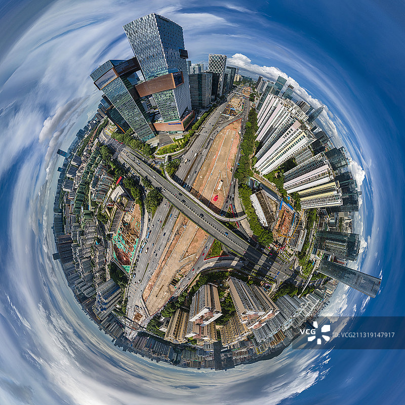 深圳滨海大道南海大道交叉口——建设图片素材