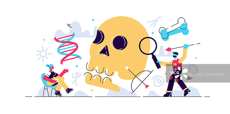 古代人类学微缩景观图片素材