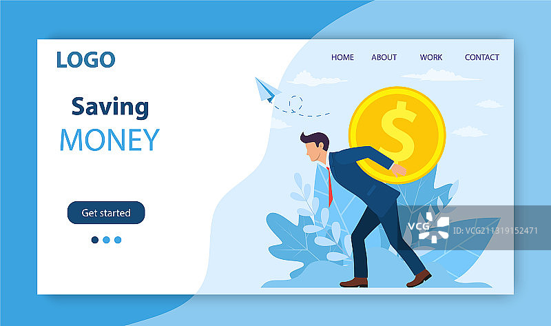 携带硬币的商人图片素材