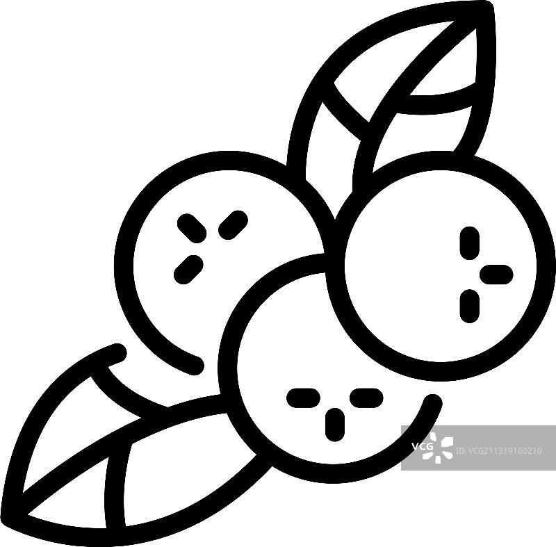 天然花楸图标轮廓样式图片素材