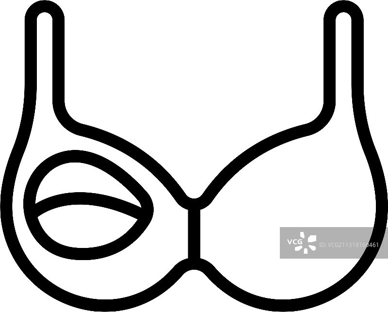 哺乳文胸轮廓图标图片素材