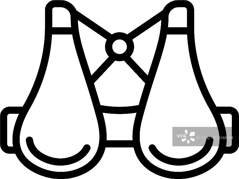 吸奶器现代文胸图标轮廓样式图片素材