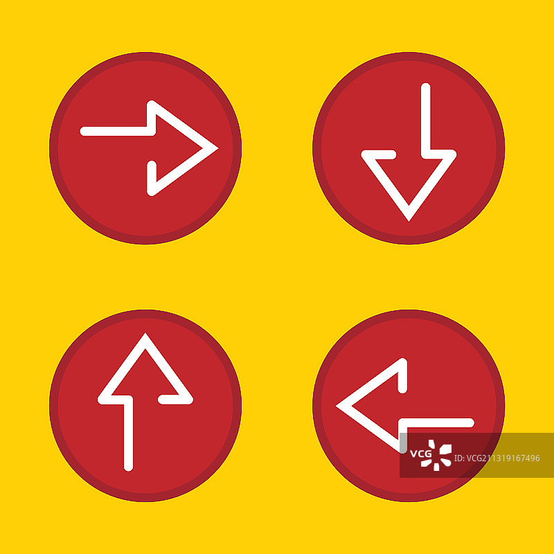 四个方向箭头图标图片素材