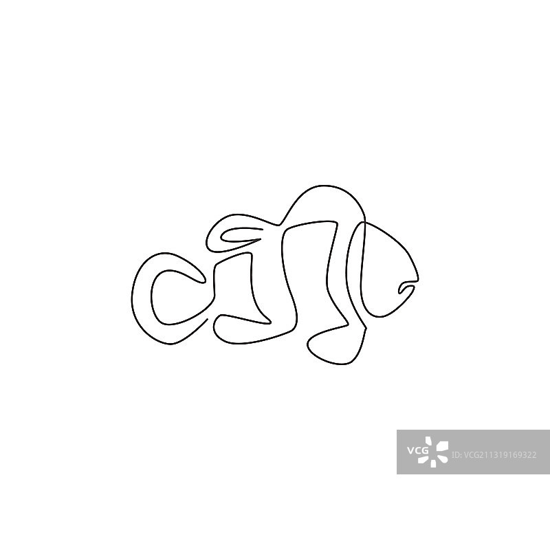 小丑一笔画图片素材