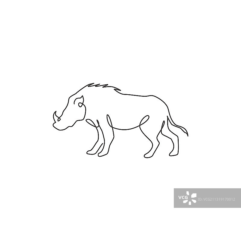 狂野普通连续线条画图片素材