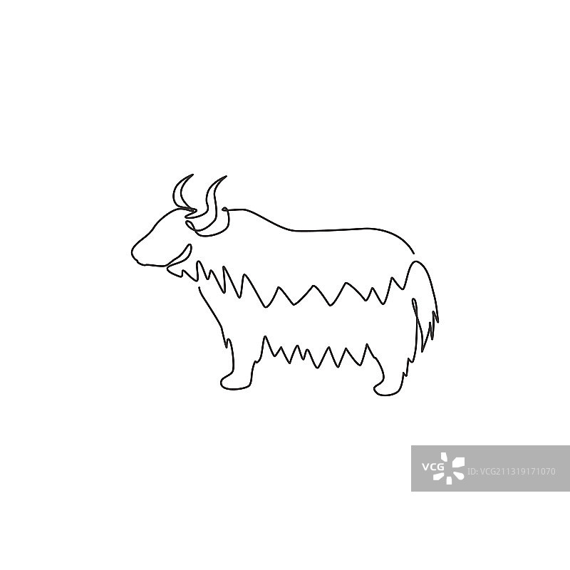 牦牛简笔画图片素材