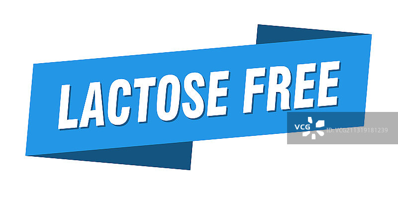 无乳糖banner模板丝带标签标志图片素材
