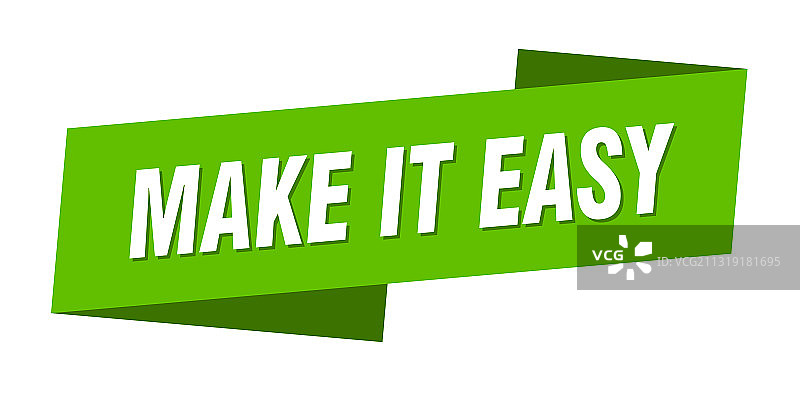 让它变得简单banner模板彩带标签标志图片素材