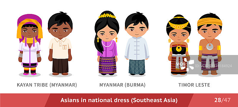 缅甸克耶族男子图片素材