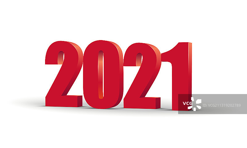 红色3D 2021新年庆祝图片素材