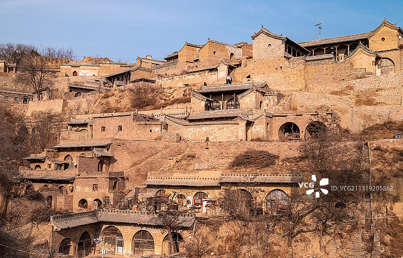 明清民居经典-山西碛口李家山窑洞图片素材