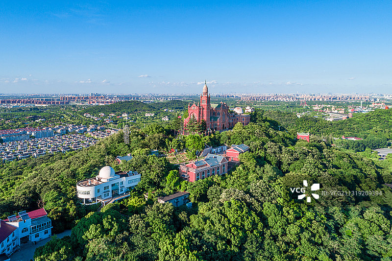 上海佘山国家森林公园和天主教堂图片素材