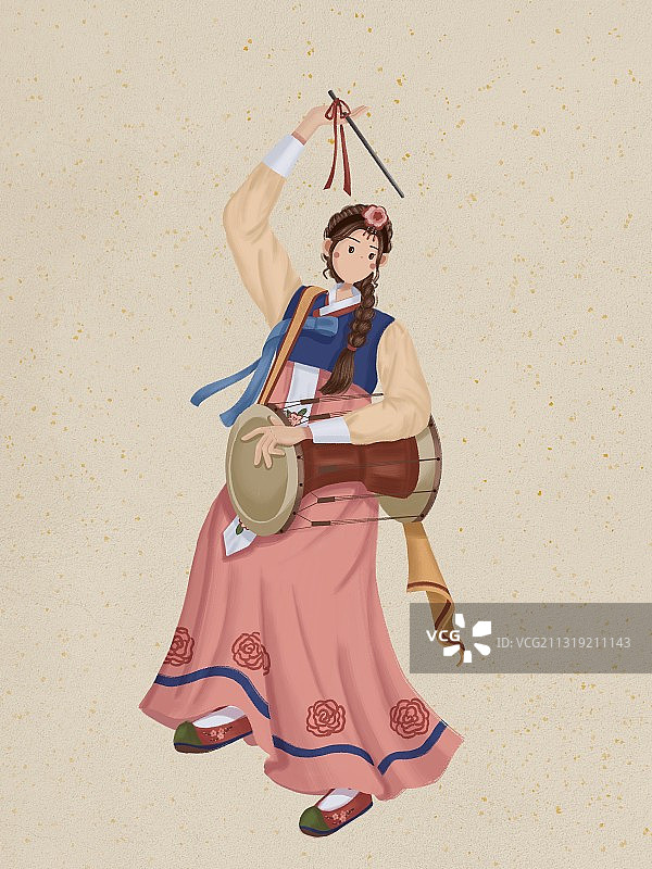 朝鲜族姑娘图片素材