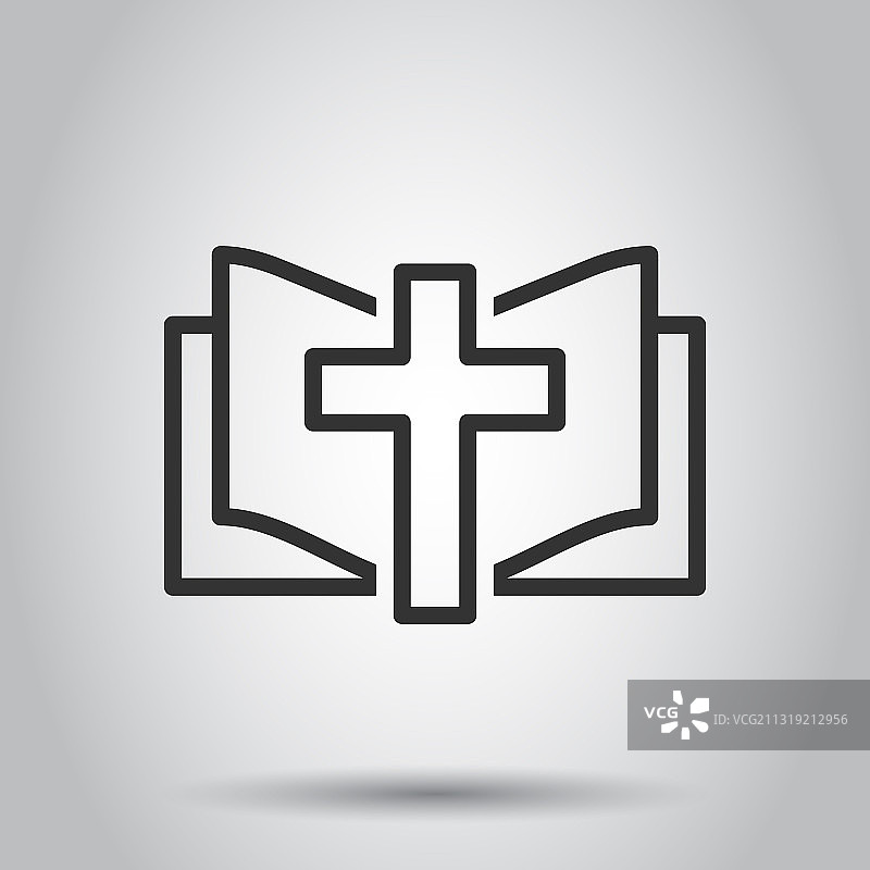 扁平风格的圣经书籍图标图片素材