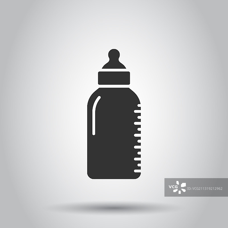 扁平风格的奶瓶图标图片素材