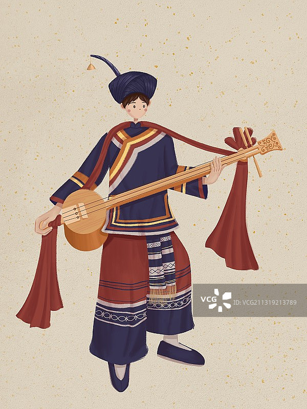 彝族小伙图片素材