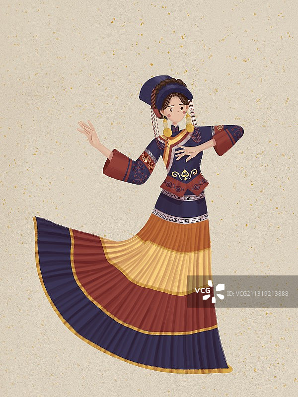 彝族姑娘图片素材