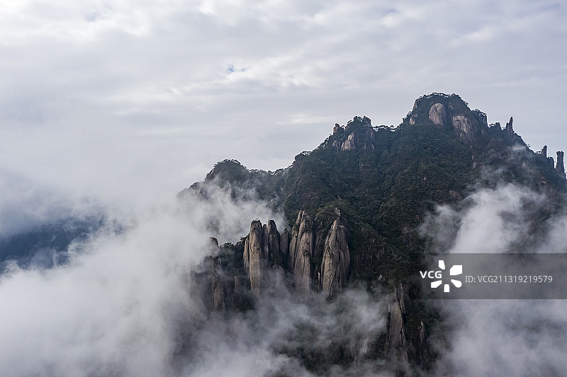江西上饶：云雾三清山图片素材