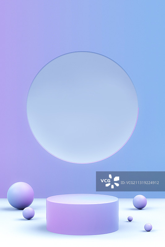 虚拟渐变空间三维渲染图片素材