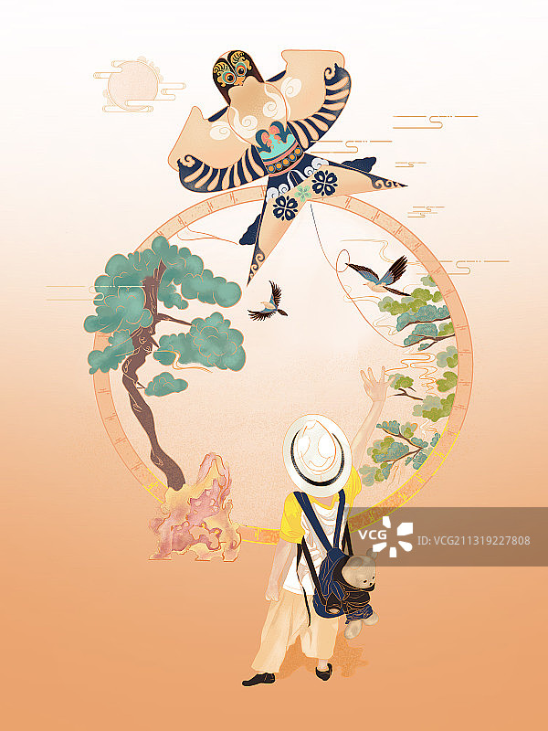 追逐春天图片素材