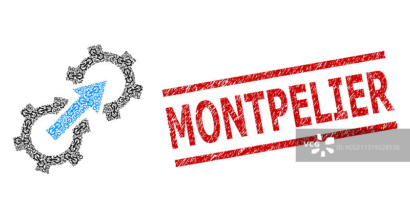 齿轮集成递归马赛克齿轮图片素材