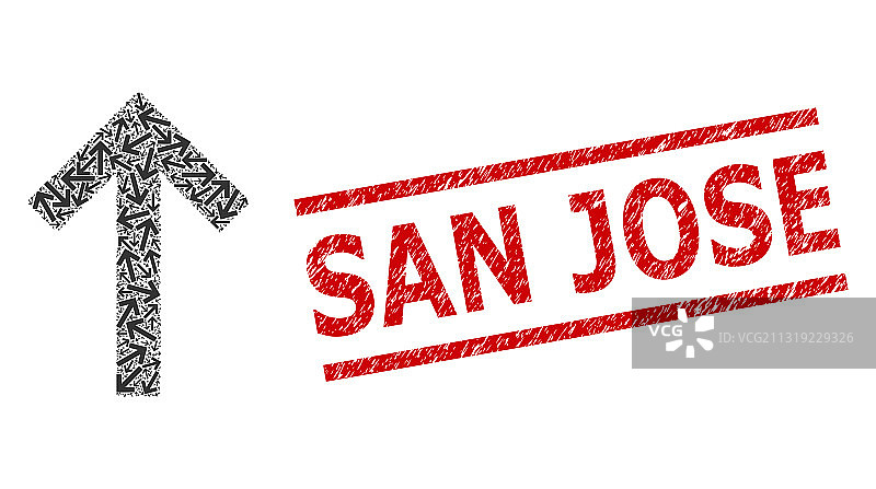 向上箭头分形拼贴图片素材